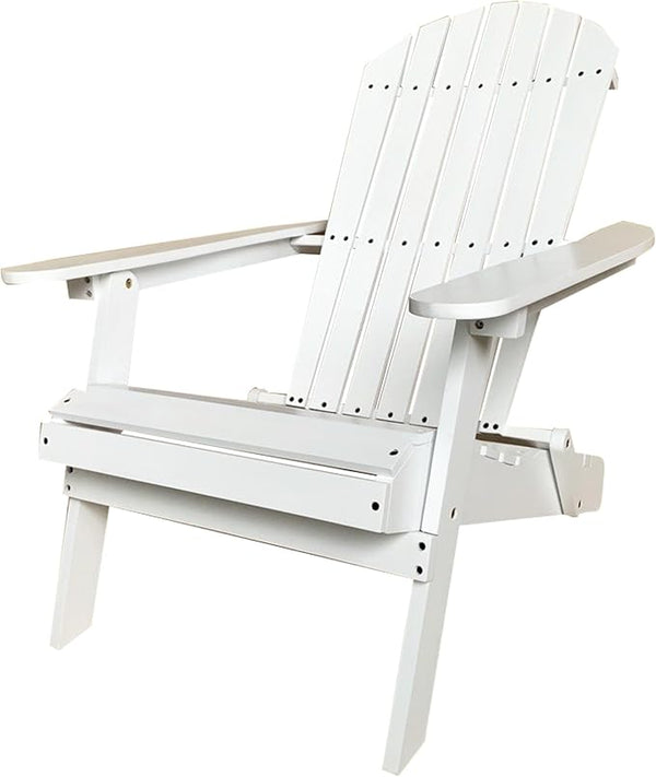 PayLessHere Adirondack Chairs, Weather Resistant Patio Chairs with Pinewood Wooden Textured for Patio Lawn Garden - Photo 1