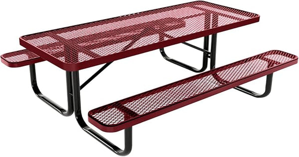 COATEDOUTDOORFURNITURE Heavy-Duty Portable Outdoor Kids Table, Expanded Metal Kids Picnic Table - Photo 1