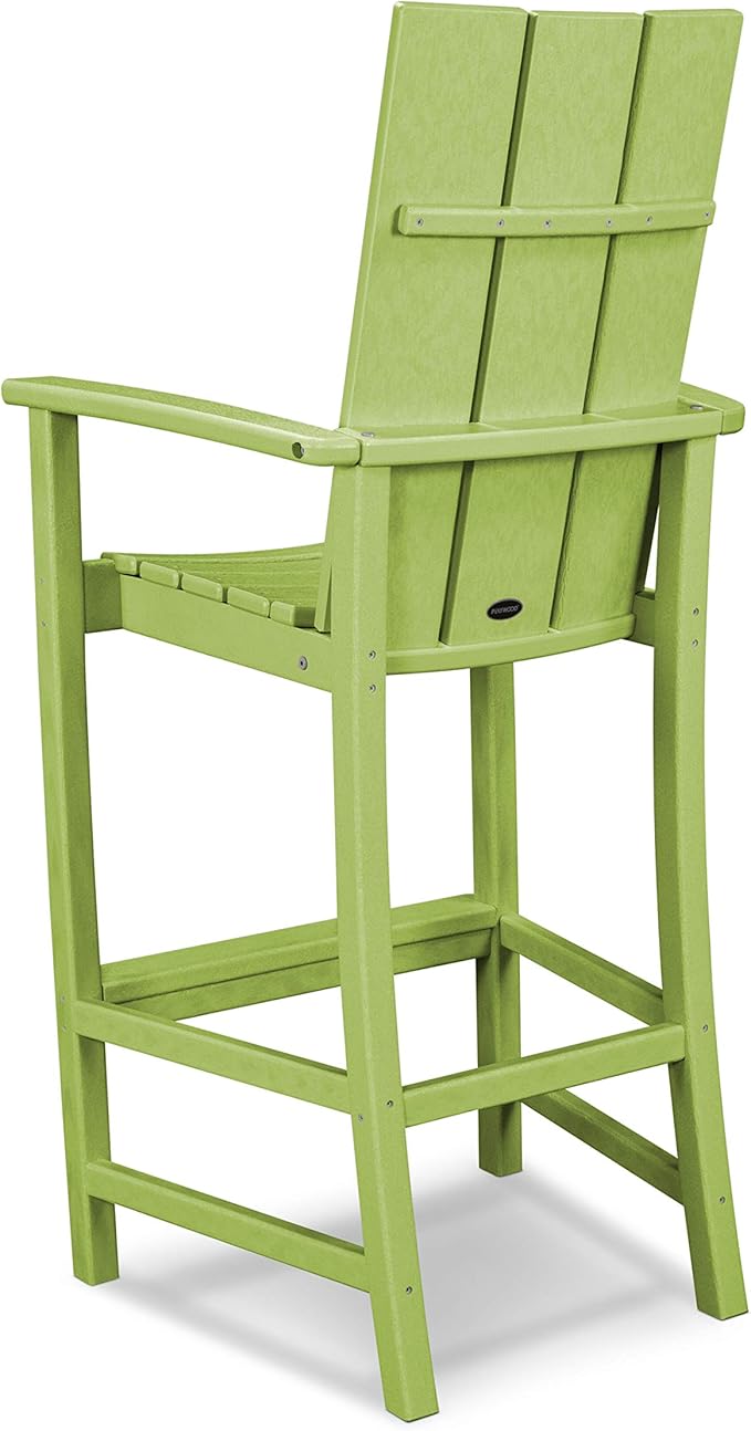 POLYWOOD® Modern Adirondack Bar Chair, Lime