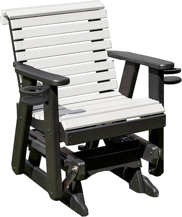 Amish Craftsmanship Made in USA 2FT Heavy Duty Poly Lumber Wood Porch Patio Glider HDPE with No wood fibers Lancaster - Photo 1