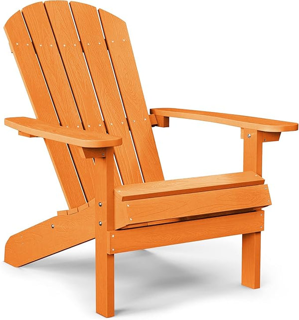 YEFU Plastic Adirondack Chairs Weather Resistant, Patio Chairs 5 Steps Easy Installation, Like Real Wood - Photo 1