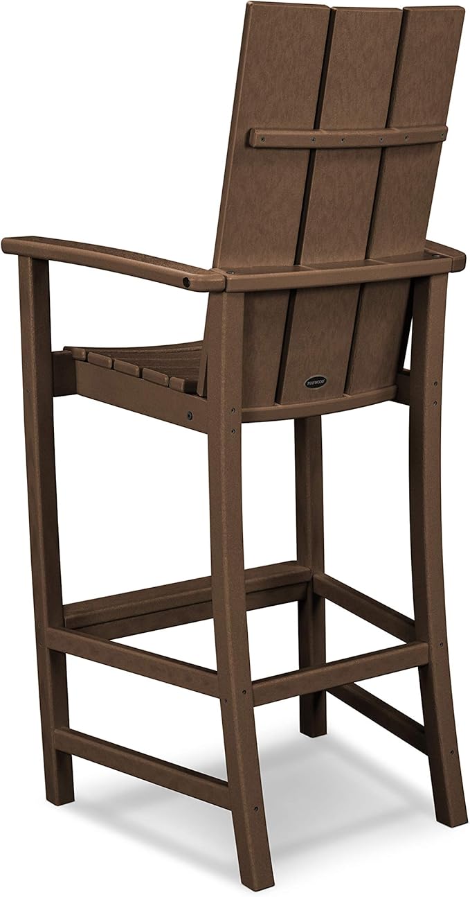 POLYWOOD® Modern Adirondack Bar Chair, Teak