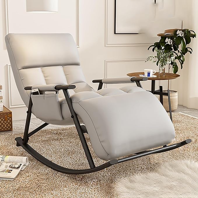 Padded Zero Gravity Chair Oversized Patio Recliner Chair Adjustable Headrest Lounge Chairs Chairs with Adjustable Headrest Fully Padded Patio Chair for Patio Yard Pool