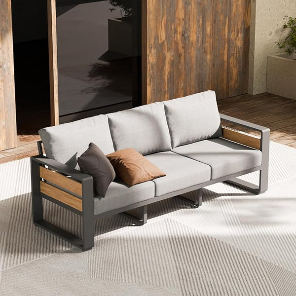 ZANDOR Outdoor Aluminum Patio Furniture - 1 Pcs 3-Seat - Photo 1