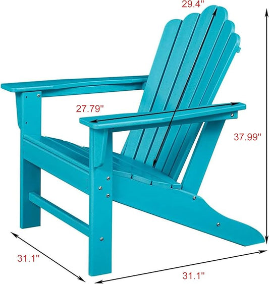 Clihome Patio Chairs Adirondack Chair Outdoor Chairs Lounge Chairs for Outside Lawn Chair Plastic Adirondack Chairs Outdoor Furniture for Yard, Garden, Patio