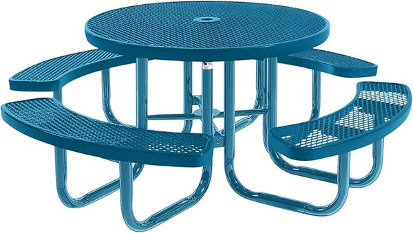 COATEDOUTDOORFURNITURE Heavy-Duty Portable Outdoor Picnic Table with Umbrella Hole - Photo 1