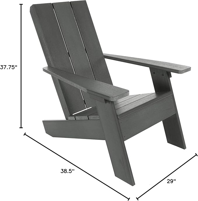 highwood Italica Modern Adirondack Chair, Coastal Teak