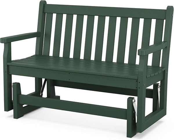 POLYWOOD TGG48GR Traditional Garden 48-Inch Glider, Green - Photo 1