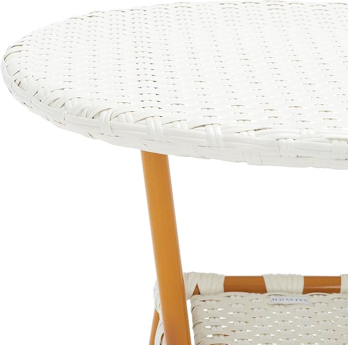 SAFAVIEH Outdoor Collection California White Bistro Table (Fully Assembled)
