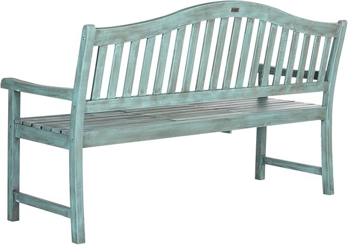 SAFAVIEH Outdoor Collection Mischa Natural Brown Bench