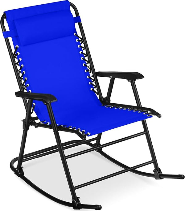 Best Choice Products Outdoor Folding Rocking Chair, Zero Gravity Lounge Chair - Photo 1