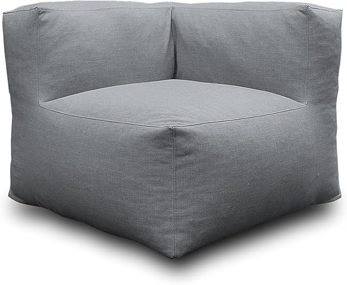 Dineli Modern Arm-Rest Chair Coner Chair Outdoor Furniture Comfy Patio Couch Sofa Outdoor Bean Bag Chair Creating a Unique Patio Garden Modular Contemporary Sofa Lazy Sofa for Outside - Dark Gray | Dark Gray, Comfy Patio Couch, Modular, Contemporary, L...