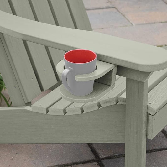 highwood Screw-On Cup Holder for Adirondack Chairs, Eucalyptus