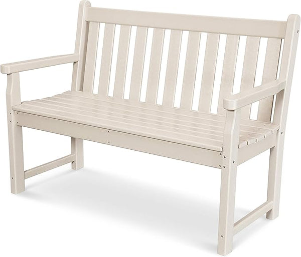 POLYWOOD TGB48SA Traditional Garden 48" Bench, Sand