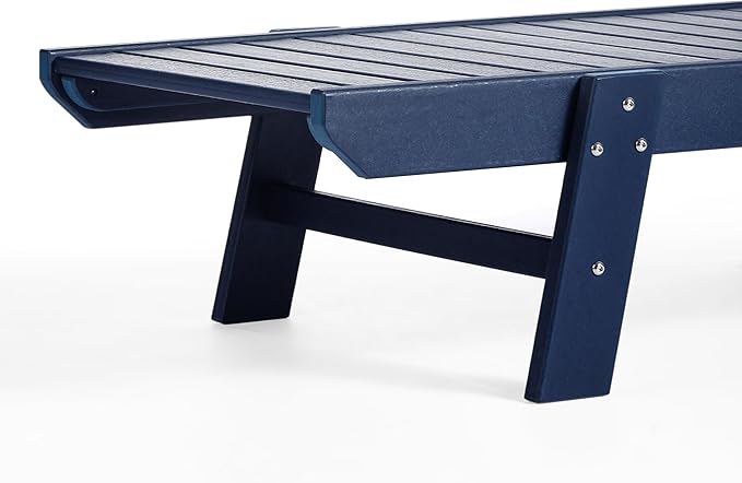 WestinTrends Malibu Poly Reclining Chaise Lounge (Set of 2) Navy Blue