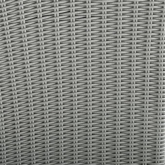 Pemberly Row 40" Wicker Patio Coffee Table, Tempered Glass Top, Gray Resin All-Weather Wicker, Powder-Coated Steel Frame, Rectangular Outdoor Table for Garden, Deck, or Patio Use