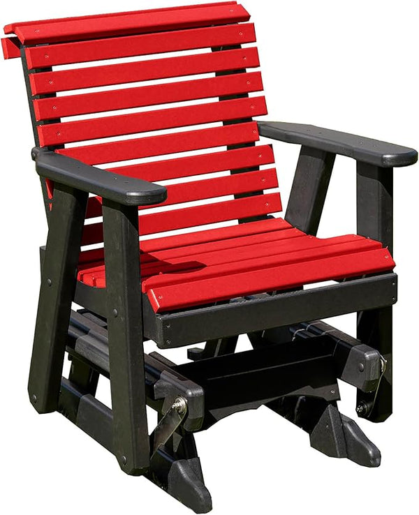 Amish Craftsmanship Made in USA 2FT Heavy Duty Poly Lumber Wood Porch Patio Glider HDPE with No Wood fibers Lancaster - Photo 1