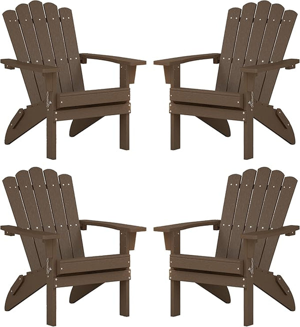 Adirondack Chairs, Folding Chairs Set of 4 - Photo 1