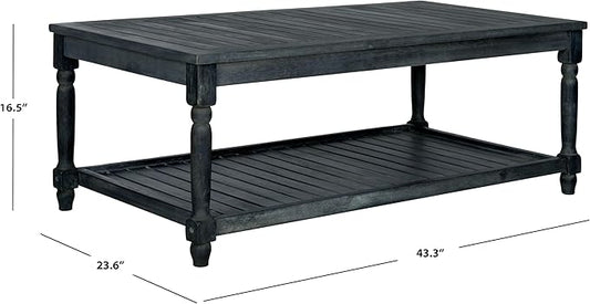 Safavieh Outdoor Collection Oakley Dark Slate Grey Coffee Table