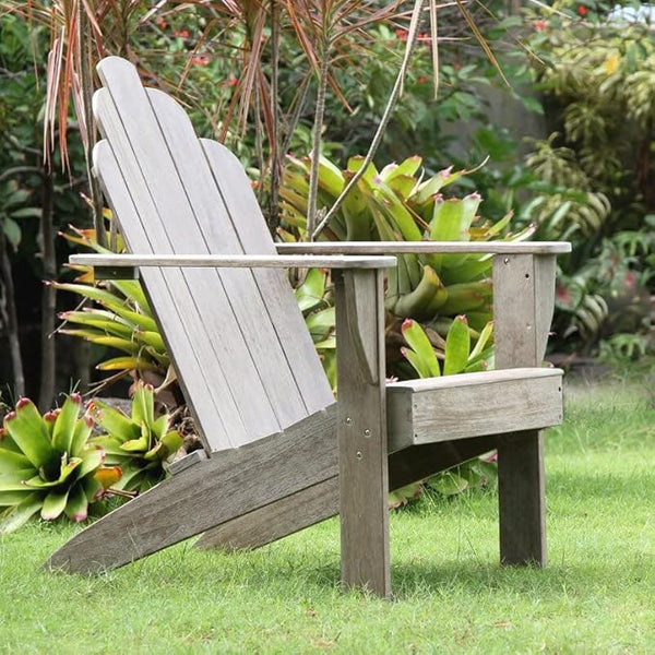 Cambridge Casual Arie Outdoor Teak Wood Adirondack Chair,/Weathered Gray - Photo 1