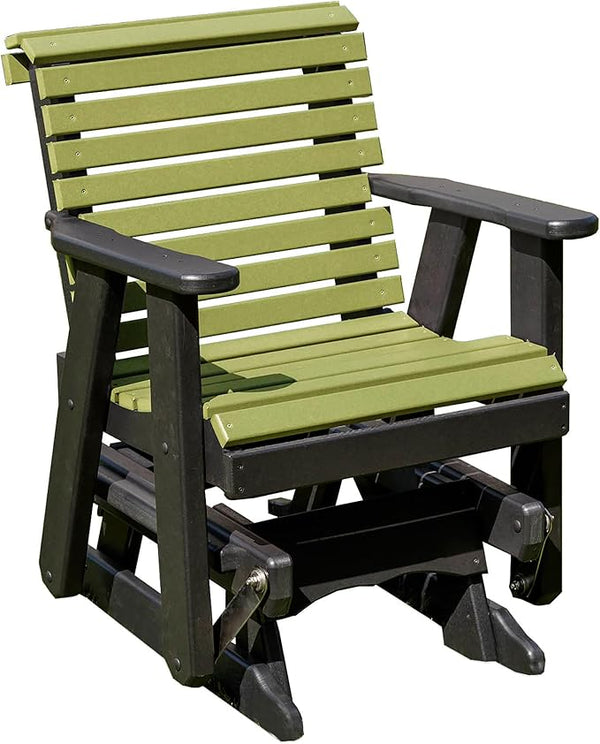 Amish Craftsmanship Made in USA 2FT Heavy Duty Poly Lumber Wood Porch Patio Glider HDPE with No Wood fibers Lancaster - Photo 1