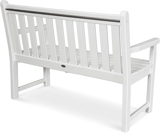 POLYWOOD TGB48WH Traditional Garden 48" Bench, White