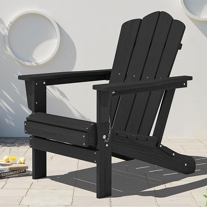 KINGYES Folding HDPE Adirondack Chairs