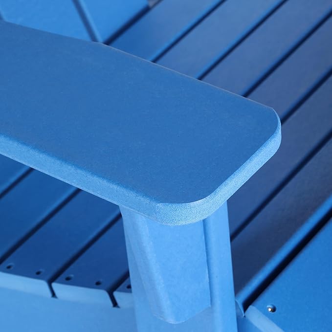 WO WESTIN OUTDOOR HDPE Laguna Outdoor Rocking Poly Adirondack Chair (Set of 2), Pacific Blue
