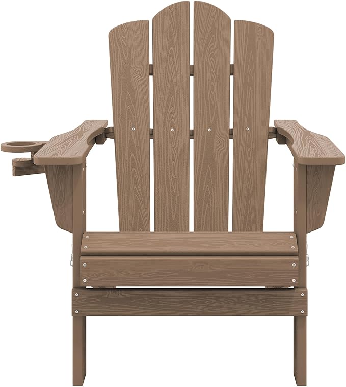 KINGYES Folding HDPE Adirondack Chairs
