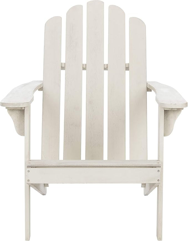 Safavieh Outdoor Topher White Wash Classic Adirondack Chair - Photo 1
