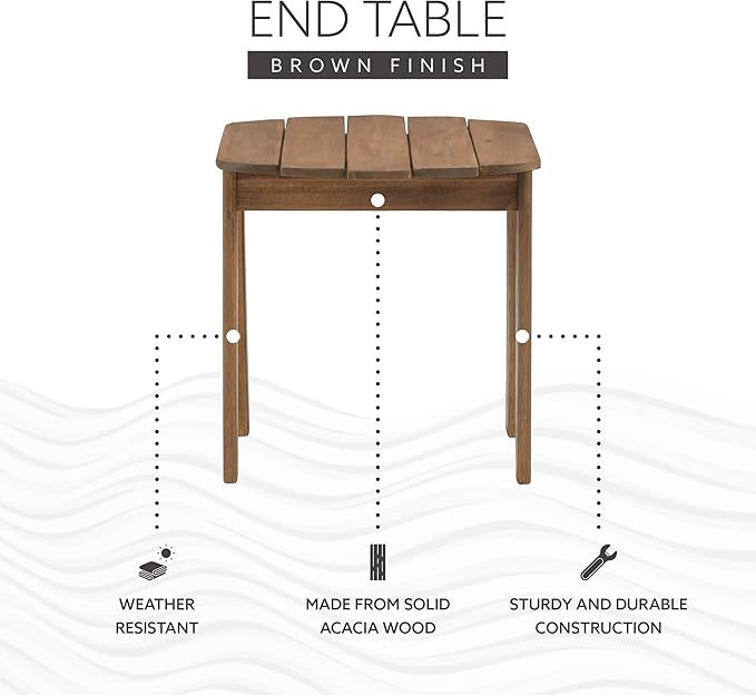 Linon Adirondack End, Teak Table,