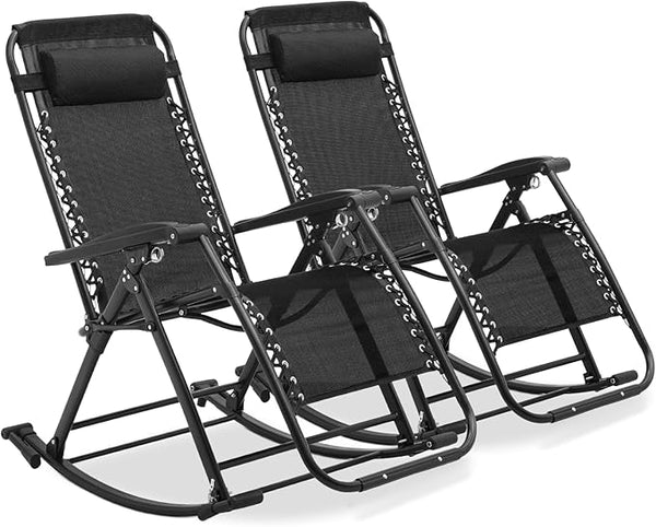 MoNiBloom Rocking Lounger Outdoor Chair Set of 2 - Photo 1