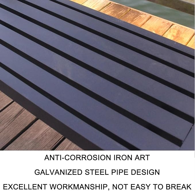 Durable Outdoor Garden Benches for Relaxing Moments - Two-Person Seat Backless Bench for Beach, Patio, Pool, or Lawn - Perfect Outdoor Furniture