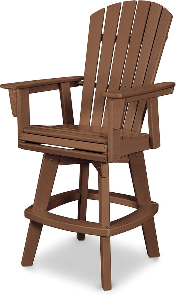 POLYWOOD® Nautical Bar Chair, Teak - Photo 1