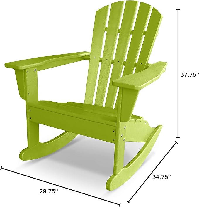 POLYWOOD® Palm Coast Adirondack Rocking Chair, Lime