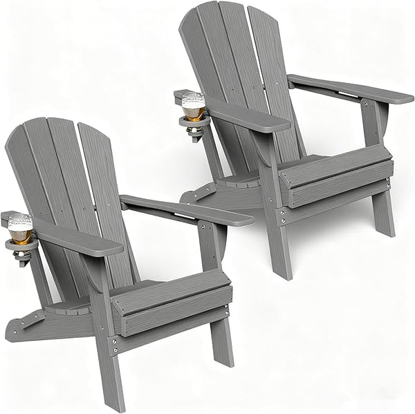 GLANC Folding Adirondack Chair Set of 2 - Photo 1