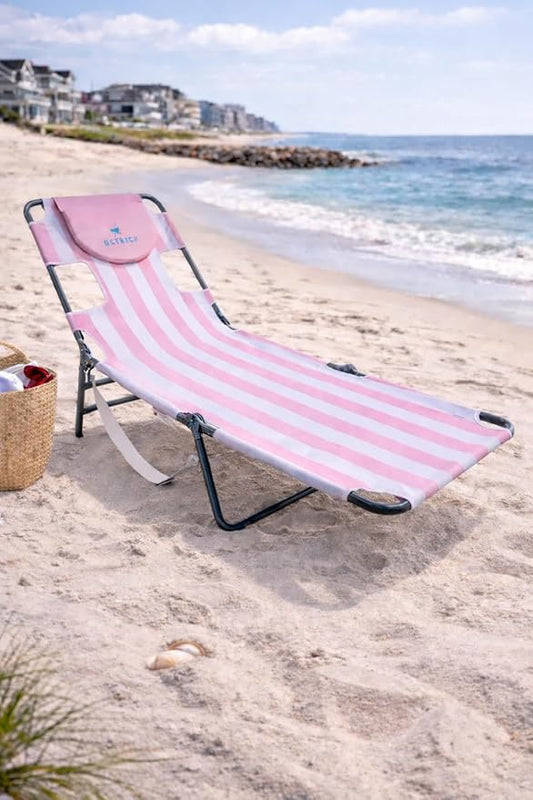 Ostrich Original Chaise Lounge - ICY Pink & White Stripe (ICY Pink & White Stripe)