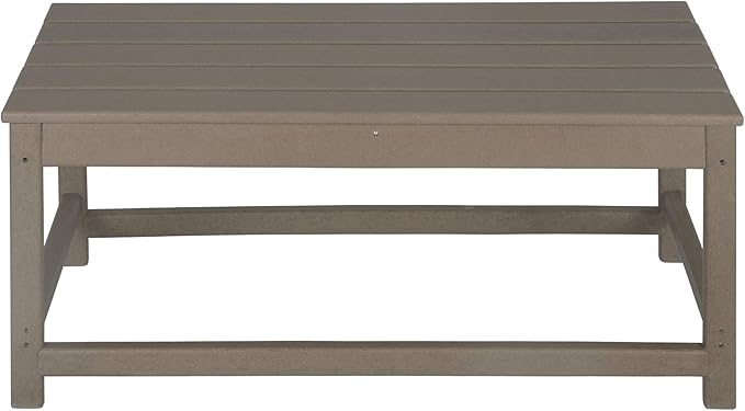 WO WESTIN OUTDOOR HDPE Laguna Outdoor Poly Adirondack Coffee Table, Weathered Wood