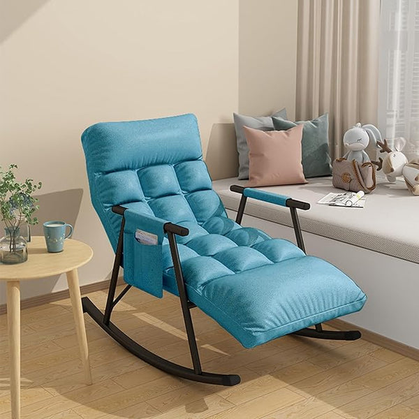 Bedroom rocking chair with cushion, Modern Comfortable Sofa Lounger, outdoor garden lounge chair with armrests - Photo 1