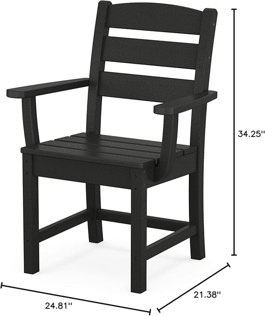 Polywood® Lakeside Dining Arm Chair in Black