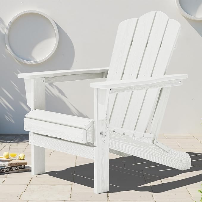 KINGYES Folding HDPE Adirondack Chairs