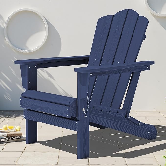 KINGYES Folding HDPE Adirondack Chairs