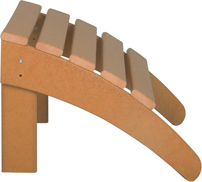 WestinTrends Outdoor Patio Adirondack Ottoman Foot Rest, All Weather Poly Lumber Foot Stool for Adirondack Chair, Widely Used for Outside Porch Pool Lawn Backyard, Orange
