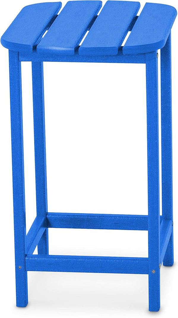 POLYWOOD SBT26PB South Beach 26" Counter Side Table, Pacific Blue