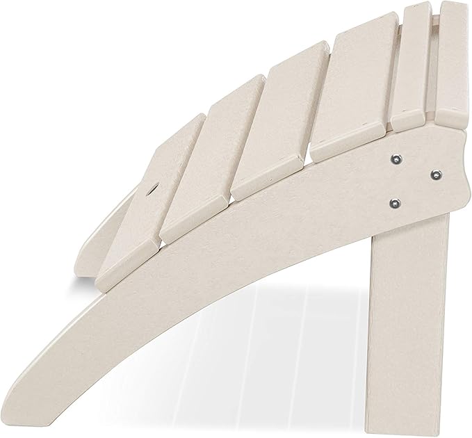 POLYWOOD SHO22SA Seashell Adirondack Chair Ottoman, Sand