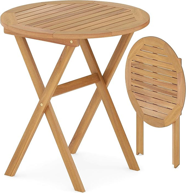 Tangkula 26-Inch Acacia Wood Outdoor Dining Table - Photo 1