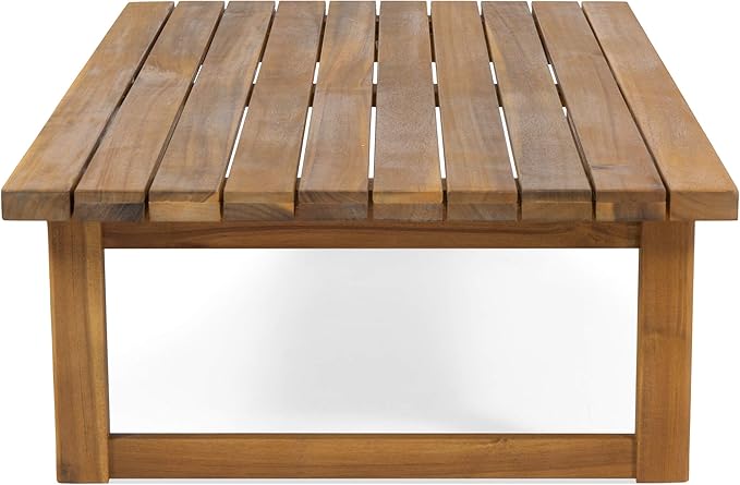 Christopher Knight Home Timothy Outdoor Acacia Wood Coffee Table, Teak Finish