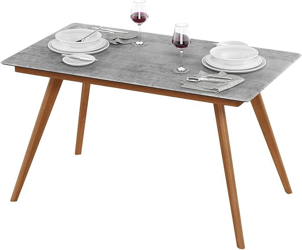 Furinno REDANG Outdoor 4-Leg Rectangular Smart Top Table, Cement - Photo 1