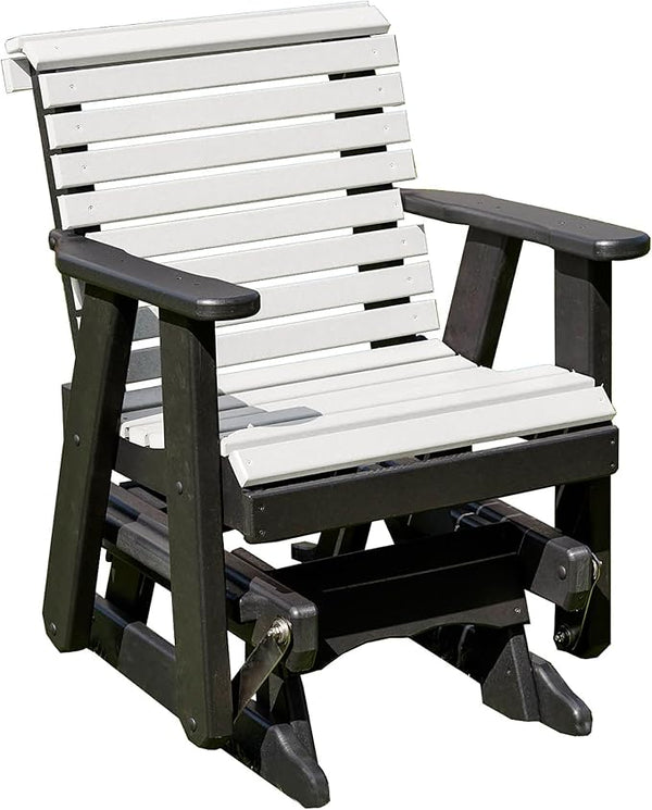 Amish Craftsmanship Made in USA 2FT Heavy Duty Poly Lumber Wood Porch Patio Glider HDPE with No Wood fibers Lancaster - Photo 1