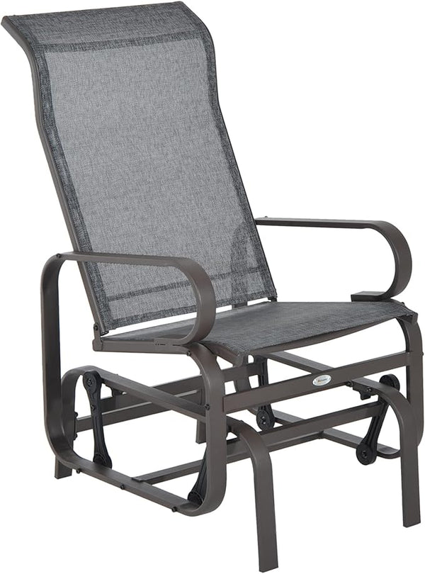 Outsunny Outdoor Glider Chair, Gliders for Outside Patio with Smooth Gliding Mechanism and Lightweight Construction for - Photo 1